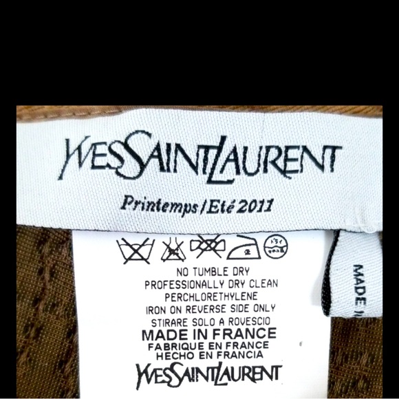 Vintage Yves Saint Laurent Runway Minimalist Halter Strap Textured Sheath Dress - Picture 5 of 8